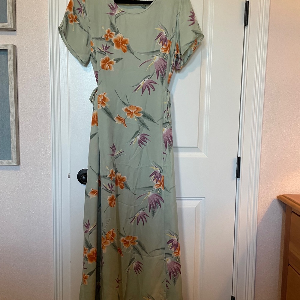 Tommy Bahama Green Flutter Sleeve Sundress